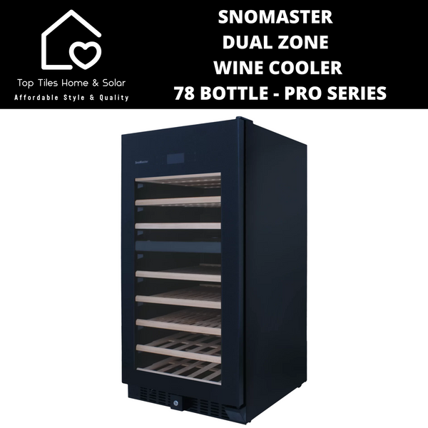 SnoMaster Dual Zone Wine Cooler - 78 Bottle Pro Series