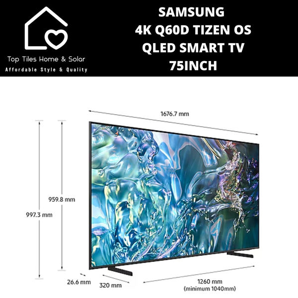 Samsung 4K Q60D Tizen OS QLED Smart TV - 75 Inch