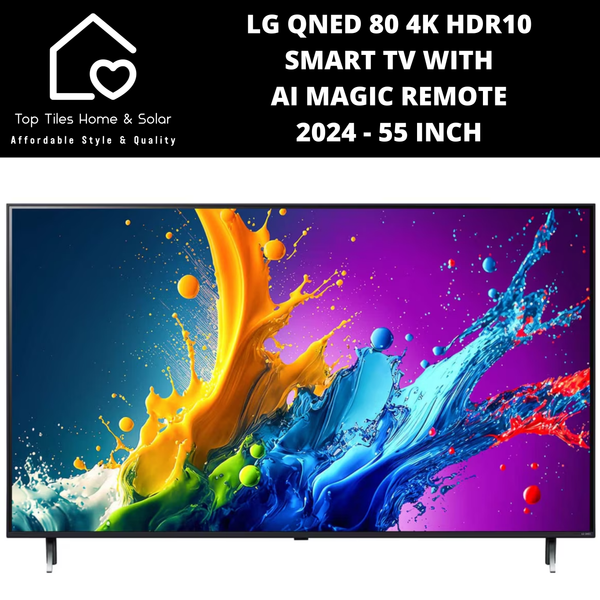 LG QNED 80 4K HDR10 Smart TV with AI Magic Remote 2024 - 55 Inch