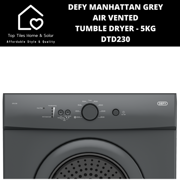 Defy Manhattan Grey Air Vented Tumble Dryer - 5kg DTD230