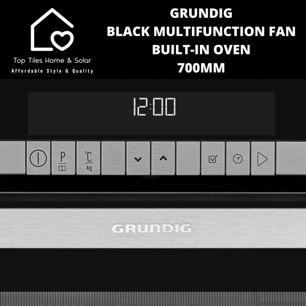 Grundig Black Multifunction Fan Built-in Oven - 700mm