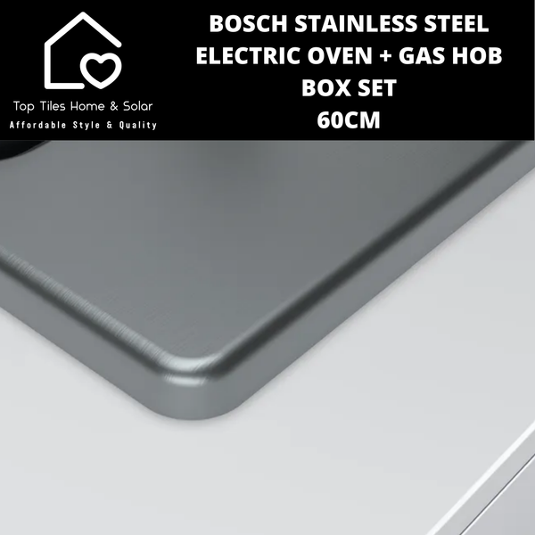 Bosch Stainless Steel - Electric Oven & Gas Hob Box Set - 60cm