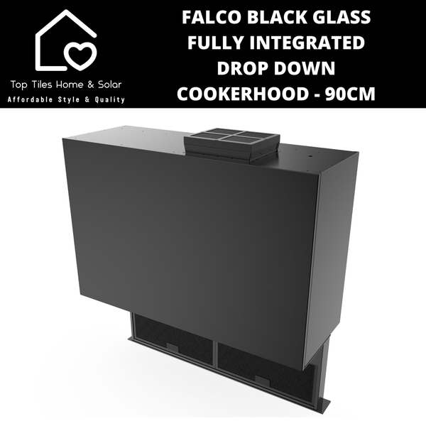 Falco Black Glass Fully Integrated Drop Down Cookerhood - 90cm AR-90-761A