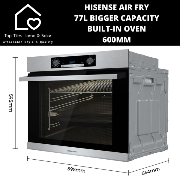 Hisense Air Fry 77L Bigger Capacity Built-in Oven - 600mm