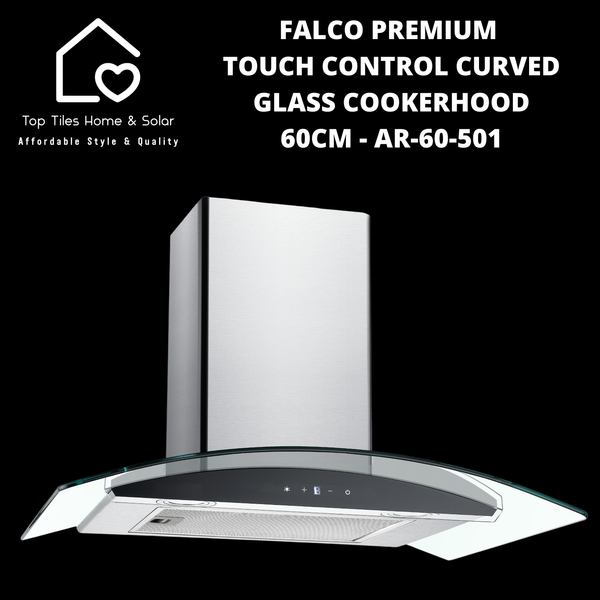 Falco Premium Touch Control Curved Glass Cookerhood - 60cm AR-60-501