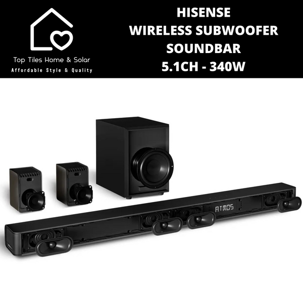 Hisense Wireless Subwoofer Soundbar 5.1Ch - 340W