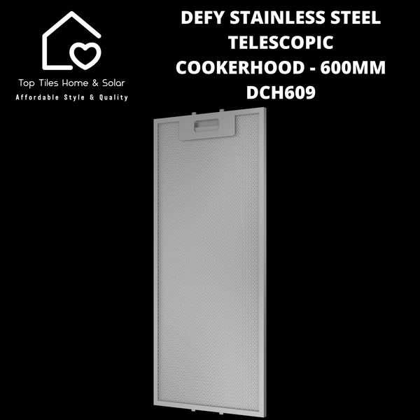 Defy Stainless Steel Telescopic Cookerhood- 600mm DCH609