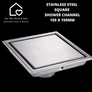 Stainless Steel Square Shower Channel - 150 x 150mm