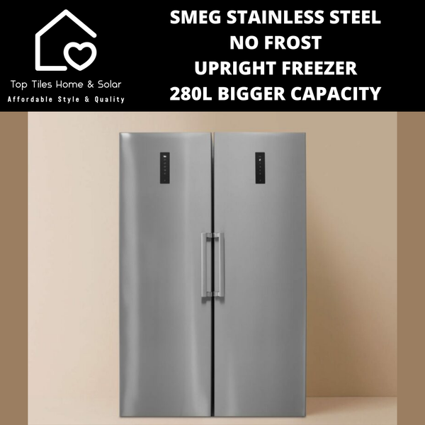 Smeg Stainless Steel No Frost Upright Freezer - 280L Bigger Capacity