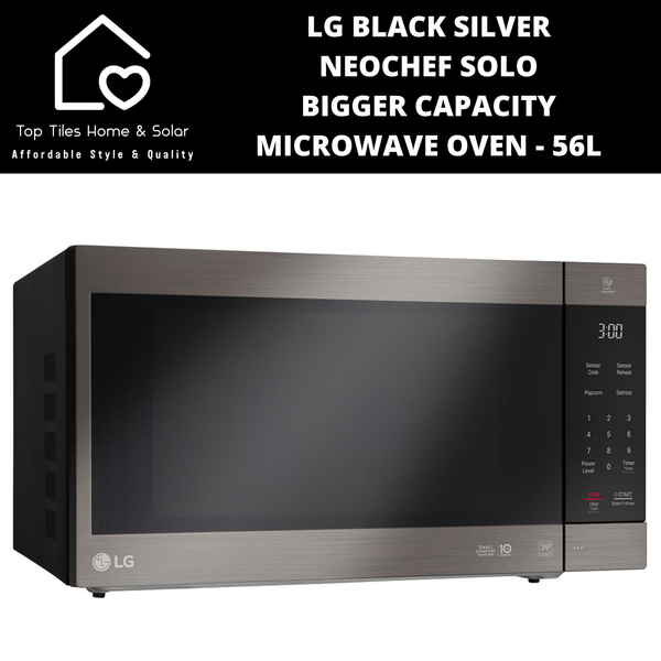 LG Black Silver NeoChef Solo Bigger Capacity Microwave Oven - 56L