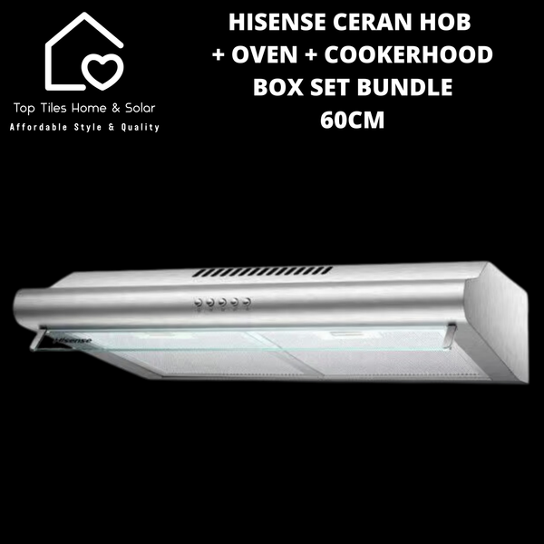 Hisense Ceran Hob + Oven + Cookerhood Box Set Bundle - 60cm