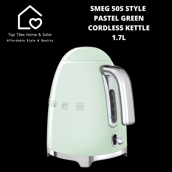 Smeg 50s Style Pastel Green Cordless Kettle - 1.7L