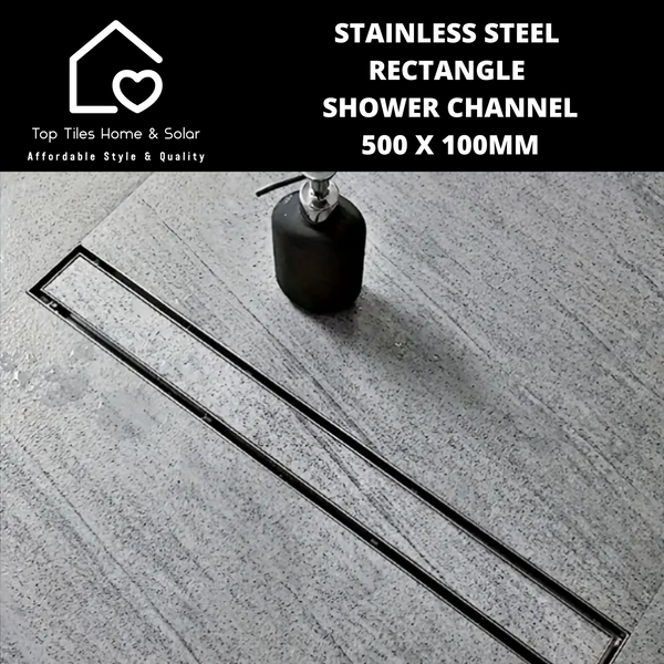 Stainless Steel Rectangle Shower Channel - 500 x 100mm