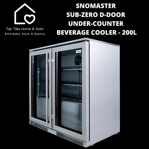 SnoMaster Sub-Zero SS D-Door Under-Counter Beverage Cooler - 200L