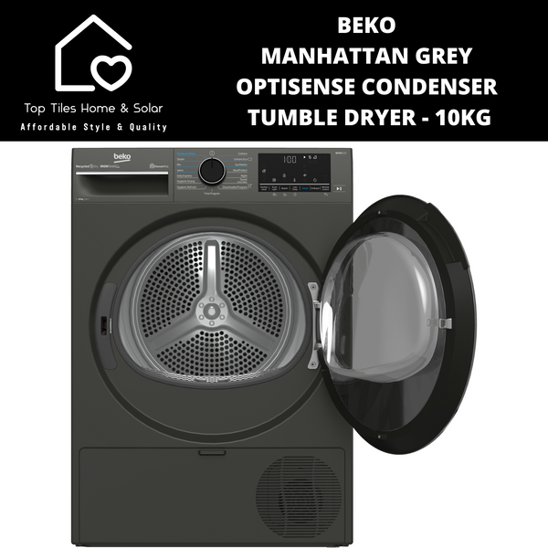 Beko Manhattan Grey OptiSense Condenser Tumble Dryer - 10kg