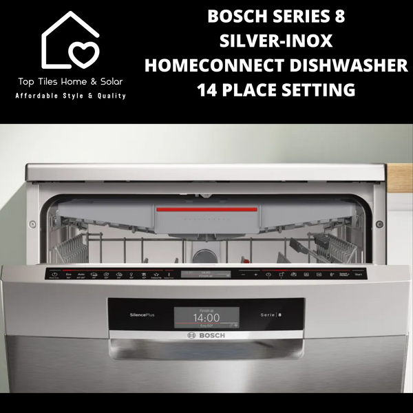 Bosch Series 8 - Silver-Inox HomeConnect Dishwasher - 14 Place Setting