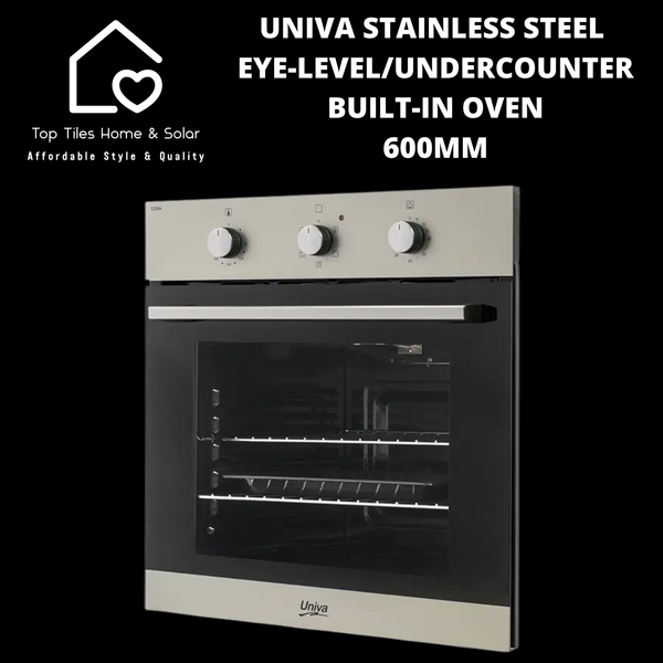 Univa Stainless Steel Eye-level/Undercounter Built-in oven - 600mm