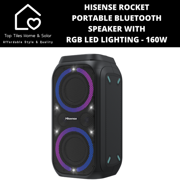 Hisense Rocket Portable Bluetooth Speaker With RGB LED Lighting - 160W