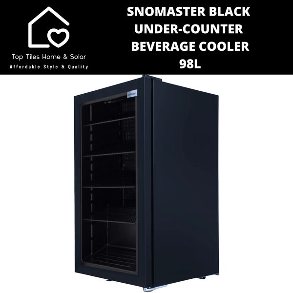 SnoMaster Black Under-Counter Beverage Cooler - 98L