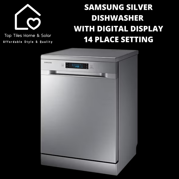 Samsung Silver Dishwasher with Digital Display - 14 Place Setting