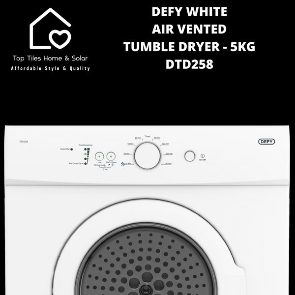 Defy White Air Vented Tumble Dryer - 5kg DTD258