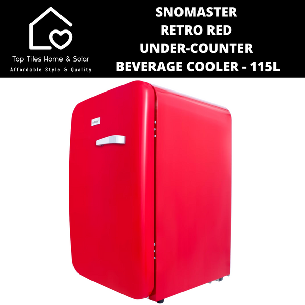 SnoMaster Retro Red Under-Counter Beverage Cooler - 115L