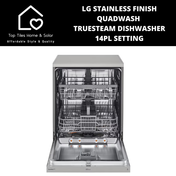 LG Stainless Finish QuadWash TrueSteam Dishwasher - 14Pl Setting