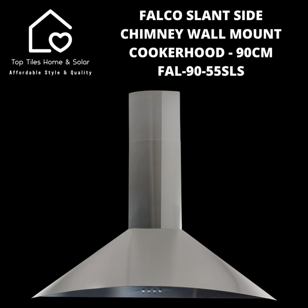 Falco Slant Side Chimney Wall Mount Cookerhood - 90cm FAL-90-55SLS