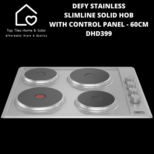 Defy Stainless Slimline Solid Hob with Control Panel - 60cm DHD399