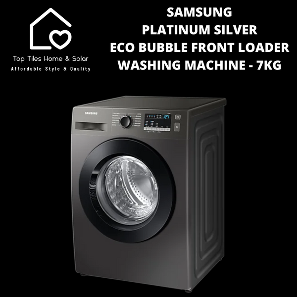 Samsung Platinum Silver Eco Bubble Front Loader Washing Machine - 7kg