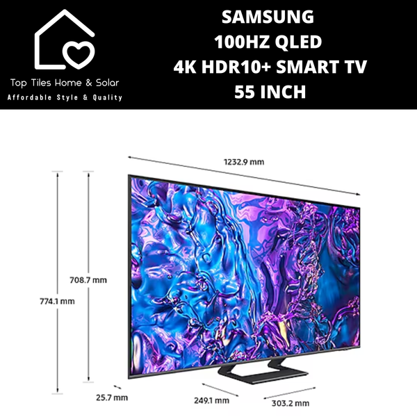 Samsung 100Hz QLED 4K HDR10+ Smart TV - 55 Inch