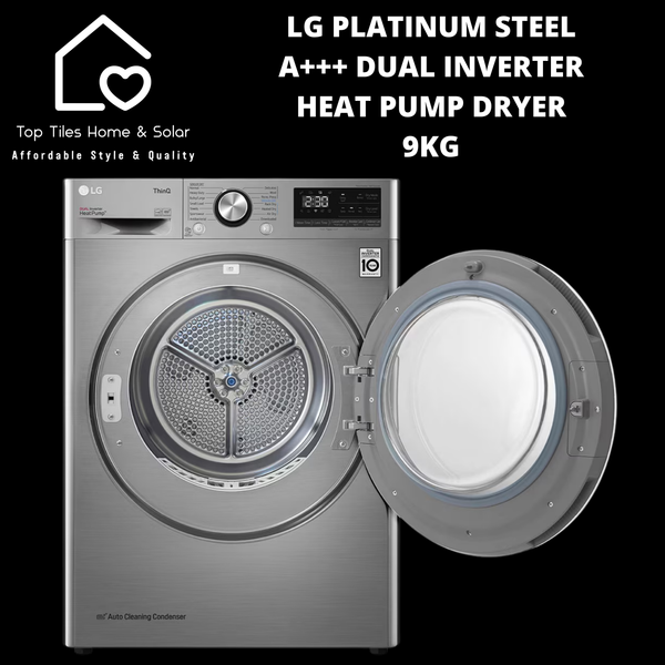 LG Platinum Steel A+++ Dual Inverter Heat Pump Dryer - 9kg