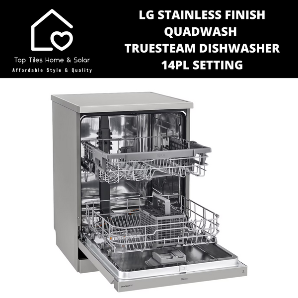 LG Stainless Finish QuadWash TrueSteam Dishwasher - 14Pl Setting