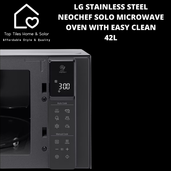 LG Stainless Steel NeoChef Solo Microwave Oven with Easy Clean - 42L