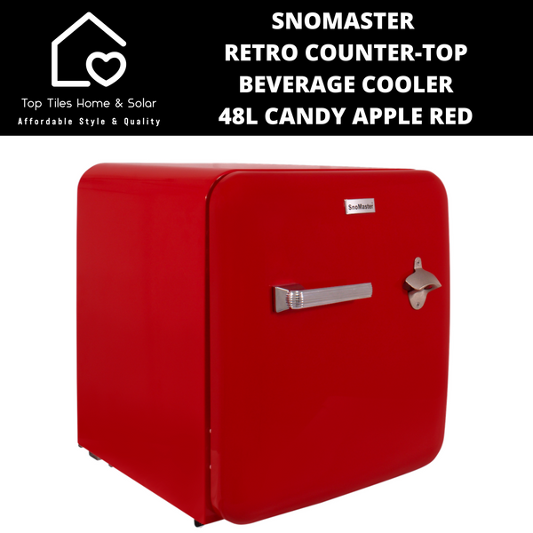 SnoMaster Retro Counter-Top Beverage Cooler - 48L Candy Apple Red