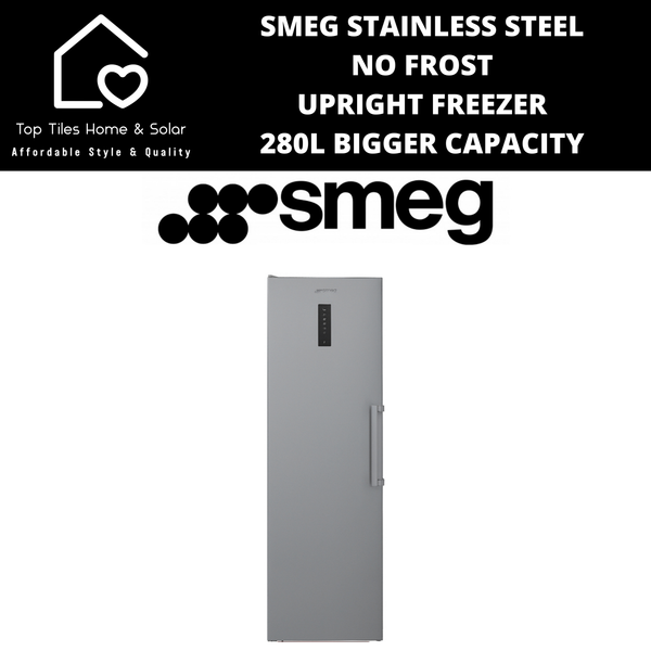 Smeg Stainless Steel No Frost Upright Freezer - 280L Bigger Capacity