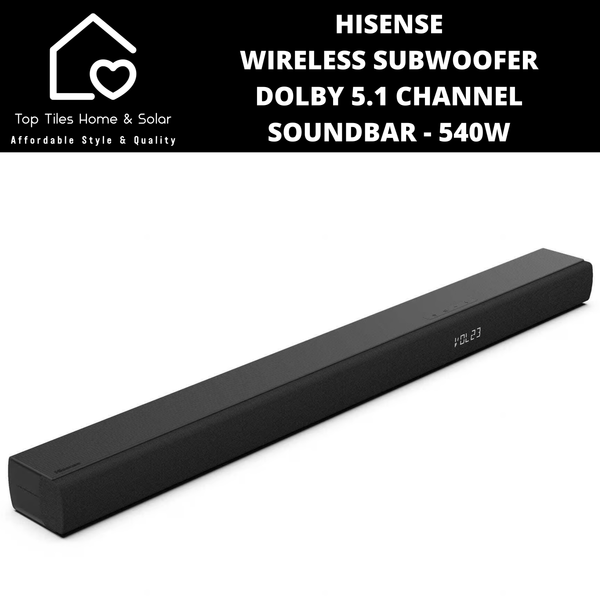 Hisense Wireless Subwoofer Dolby 5.1 Channel Soundbar - 540W