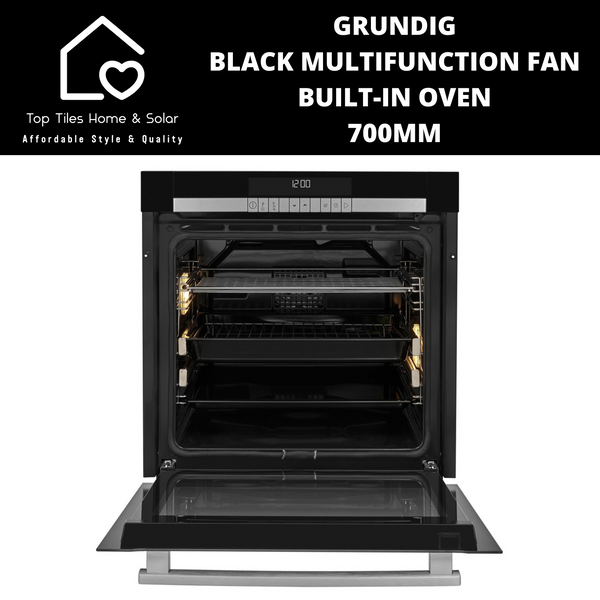 Grundig Black Multifunction Fan Built-in Oven - 700mm