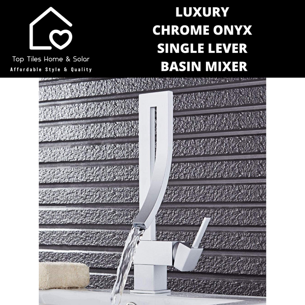 Luxury Chrome Onyx Single Lever Basin Mixer