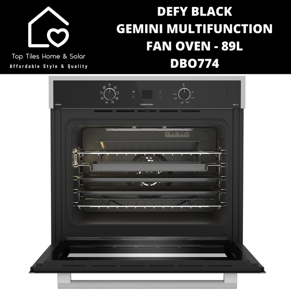 Defy Black Gemini Multifunction Fan Oven - 89L DBO774