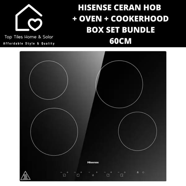 Hisense Ceran Hob + Oven + Cookerhood Box Set Bundle - 60cm