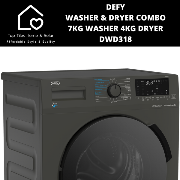 Defy Washer & Dryer Combo -  7kg Washer 4kg Dryer DWD318