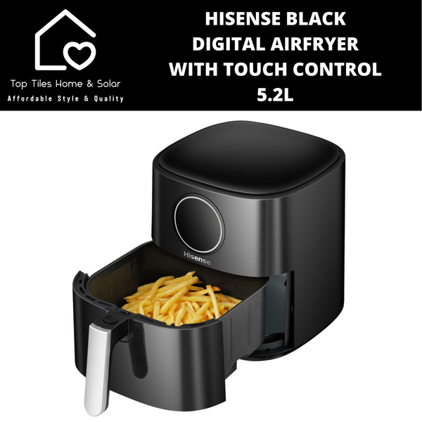 Hisense Black Digital Airfryer with Touch Control - 5.2L