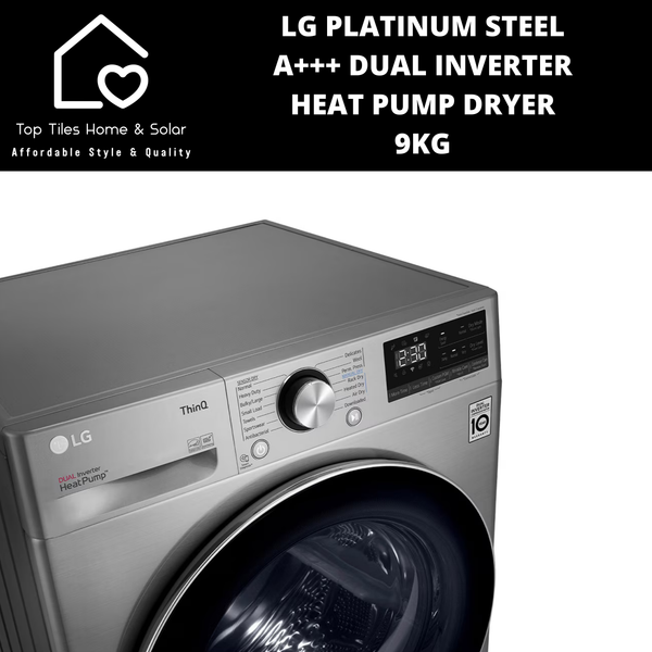 LG Platinum Steel A+++ Dual Inverter Heat Pump Dryer - 9kg