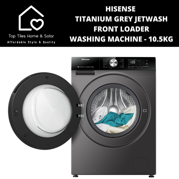 Hisense Titanium Grey JetWash Front Loader Washing Machine - 10.5kg