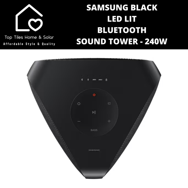 Samsung Black LED Lit Bluetooth Sound Tower - 240W