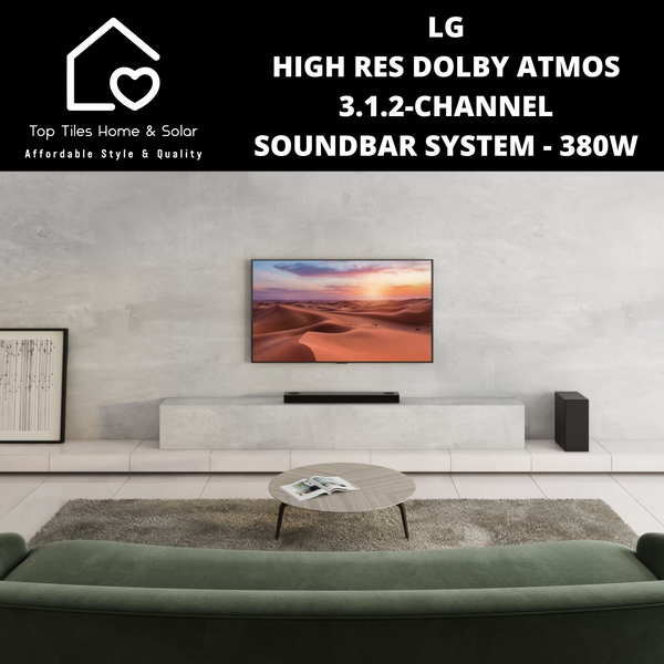 LG High Res Dolby Atmos 3.1.2-Channel Soundbar System - 380W