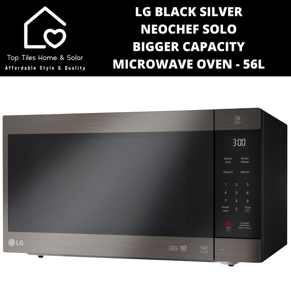 LG Black Silver NeoChef Solo Bigger Capacity Microwave Oven - 56L