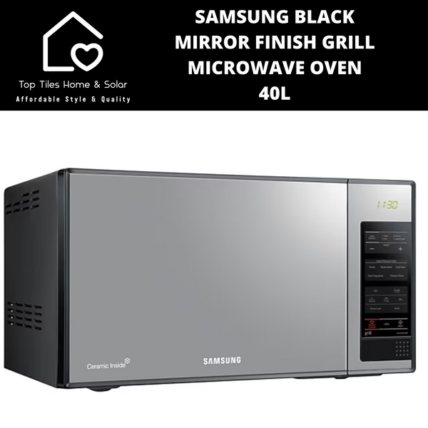 Samsung Black Mirror Finish Grill Microwave Oven - 40L