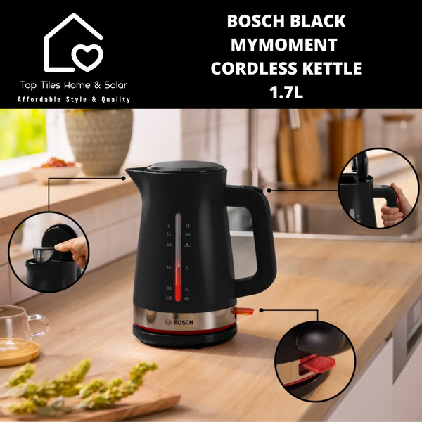 Bosch Black MyMoment Cordless Kettle - 1.7L